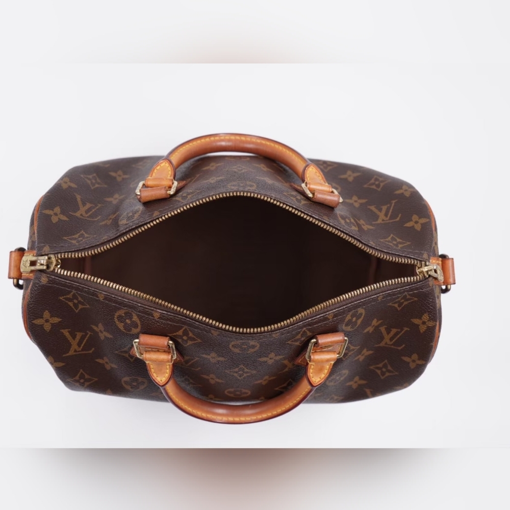 BX47 ❤️ Louis Vuitton Monogram Speedy Bandouliere 30 - Picture 15 of 16